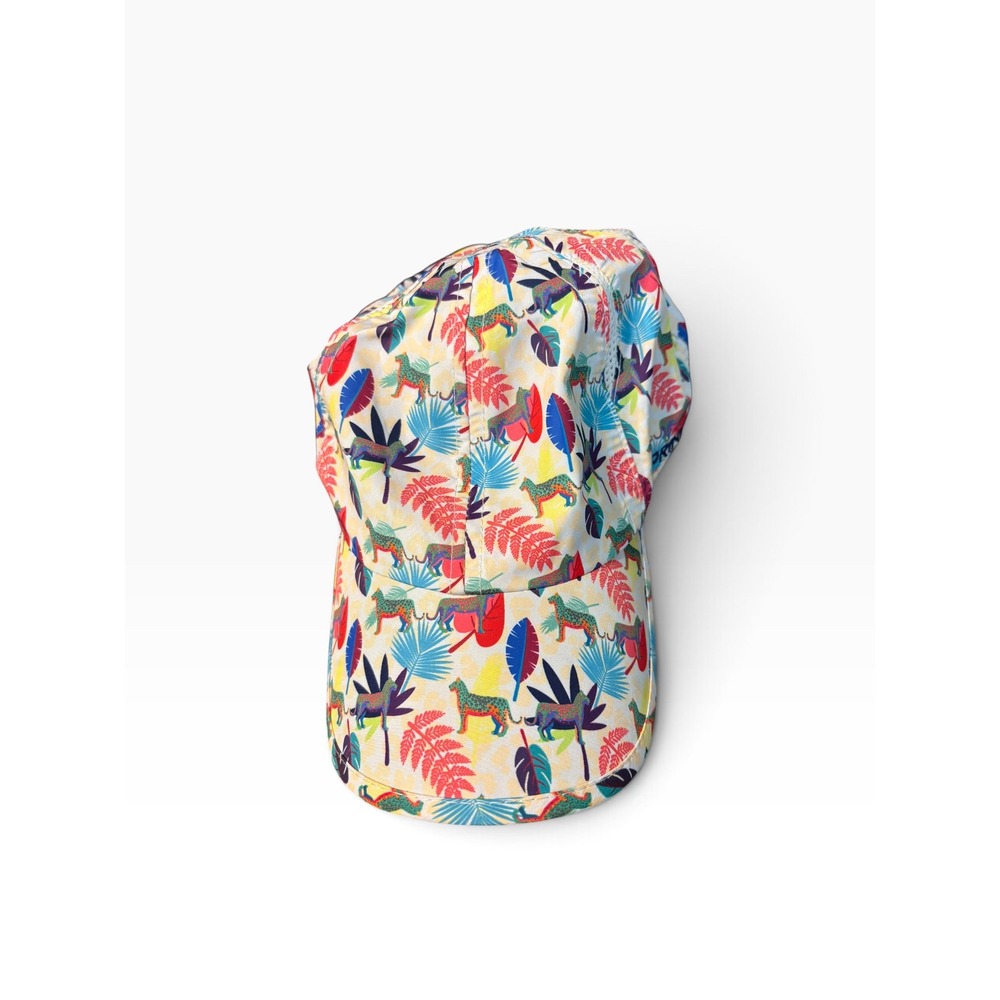 Sprints Tropical Leopard Performance Running Hat Adjustable Multicolor Cap